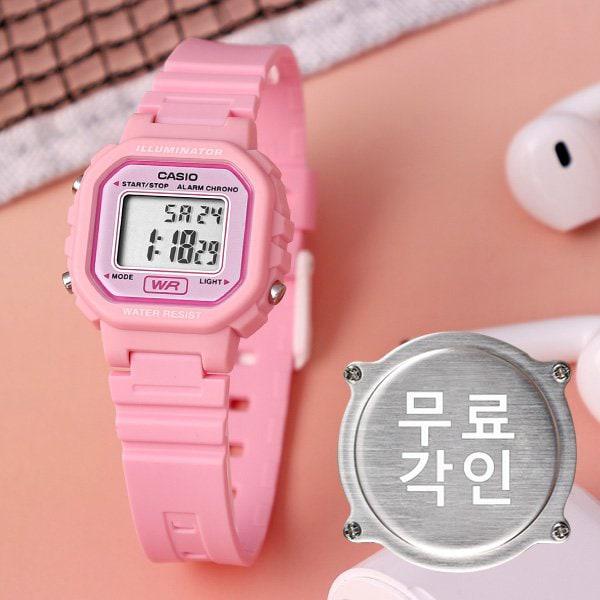 無料刻印 LA-20WH-4A1 学生 子供 女性ウレタン時計 d