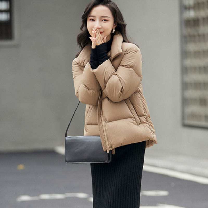 ダウンジャケット レディース 厚手 ダウンコート レディースダウン 無地 ショート ジップアップ フード付き 軽量ダウンジャケット ダウンパーカー インナーダウンコート カジュアル 保温 スポーツ 通