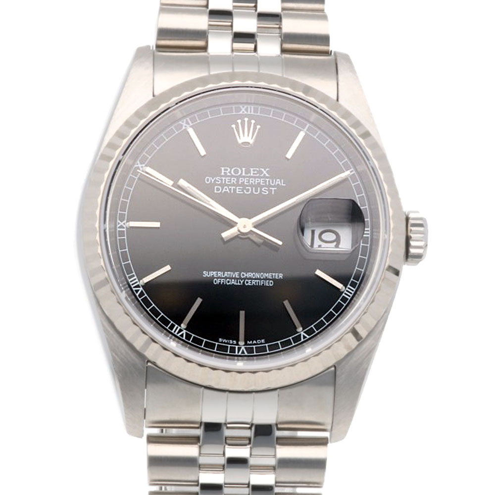 ロレックス デイトジャスト オイスターパーペチュアル 腕時計 ステンレススチール 16234 自動巻き 1年保証 ROLEX 中古 美品