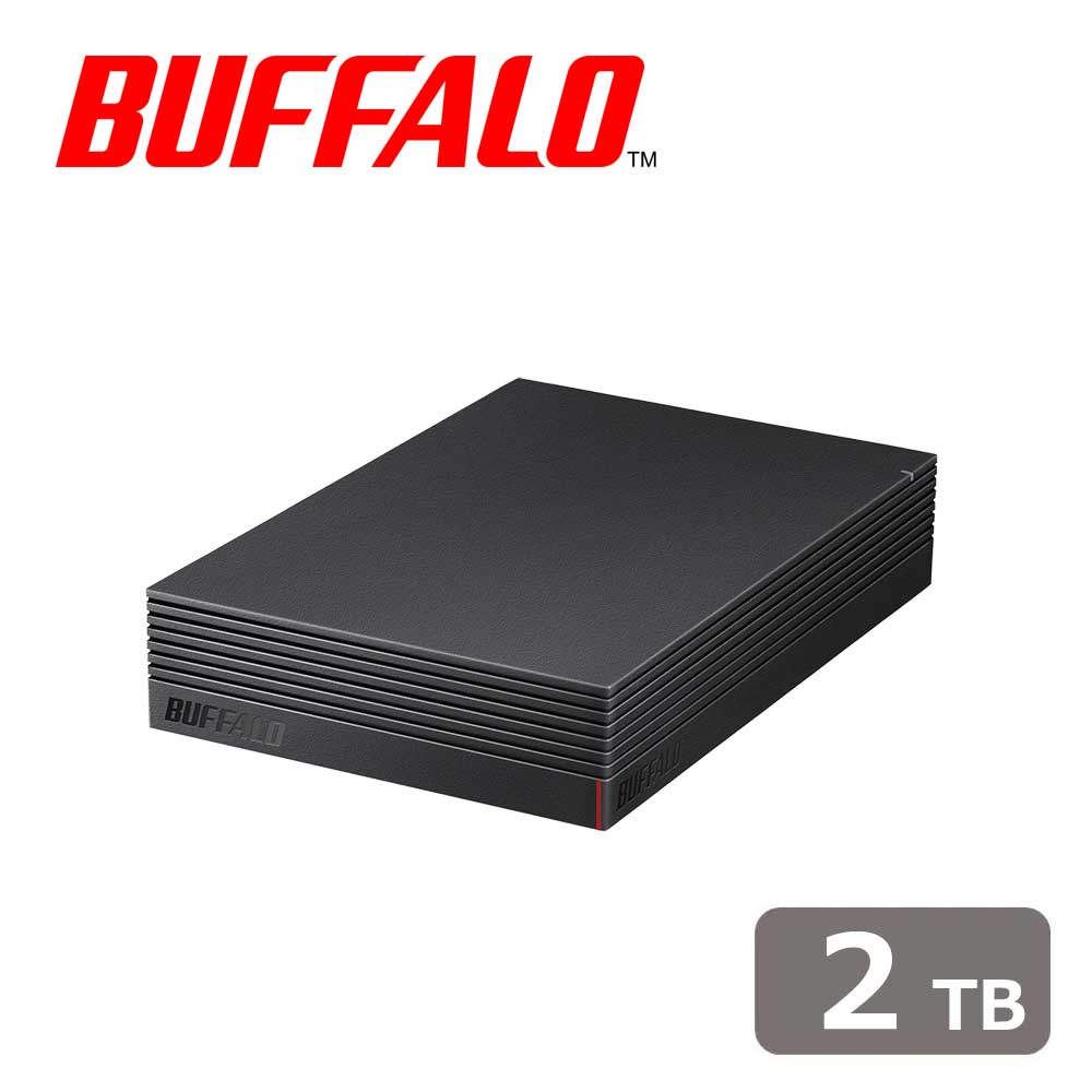 バッファローBUFFALO USB3.1(Gen1)/3.0/2.0対応 テレビ録画用外付けハードディスク 2TB(ブラック) HDJLDA2U3BA
