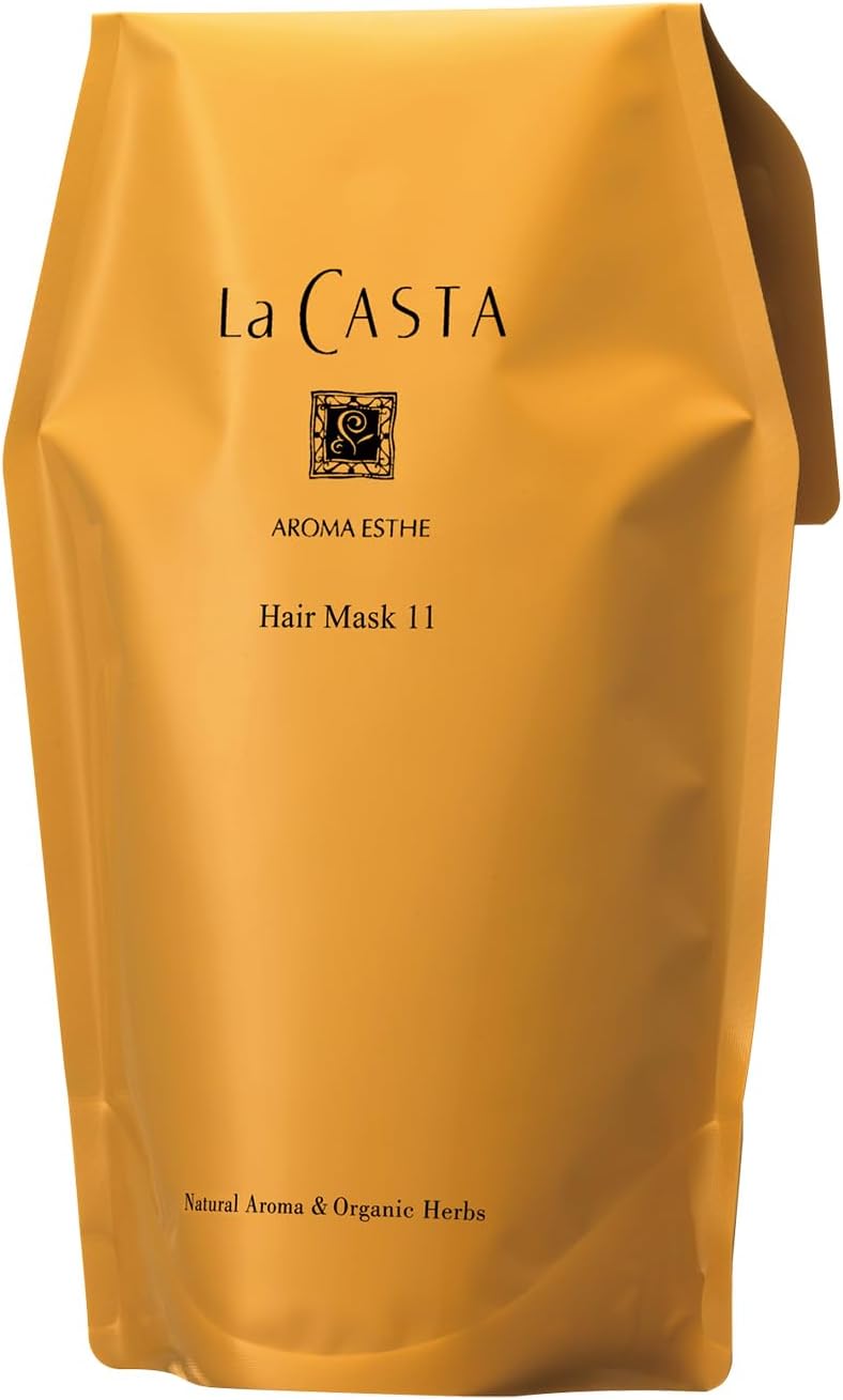 La CASTA ラ・カスタ トリートメント アロマエステ ヘアマスク 11 詰め替え オーガニ ック 600g うねり・くせ毛もまとまるツヤ髪へ 日本製 天然アロマ