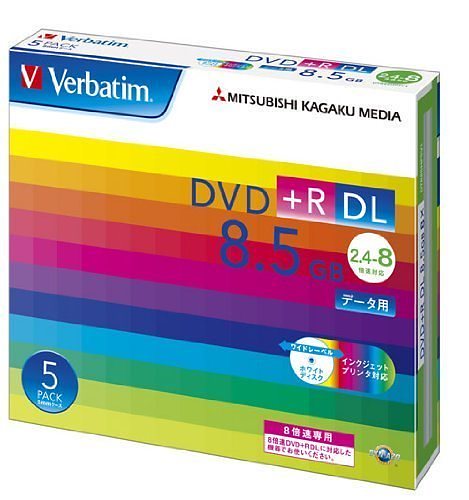 （まとめ買い）三菱化学メディア Verbatim DVD＋R DL 8.5GB 1回記録用 2.4-8倍速 5mmケース 5枚パック DTR85HP5V1 [x3]