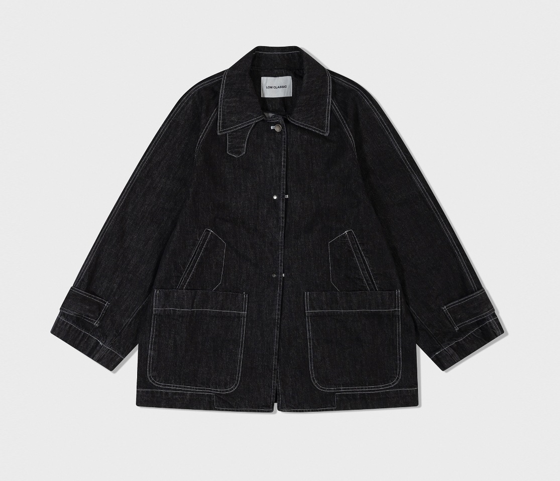 【LOW CLASSIC】 STITCH DENIM JACKET : BLACK