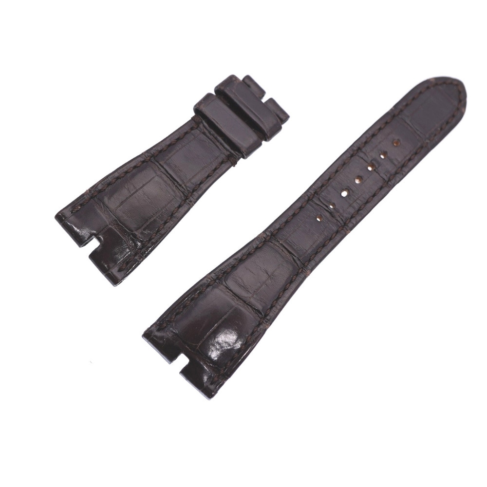 美品 シンパシー用 ベルト 腕時計 クロコダイル ブラウン 0077【中古】 メンズ