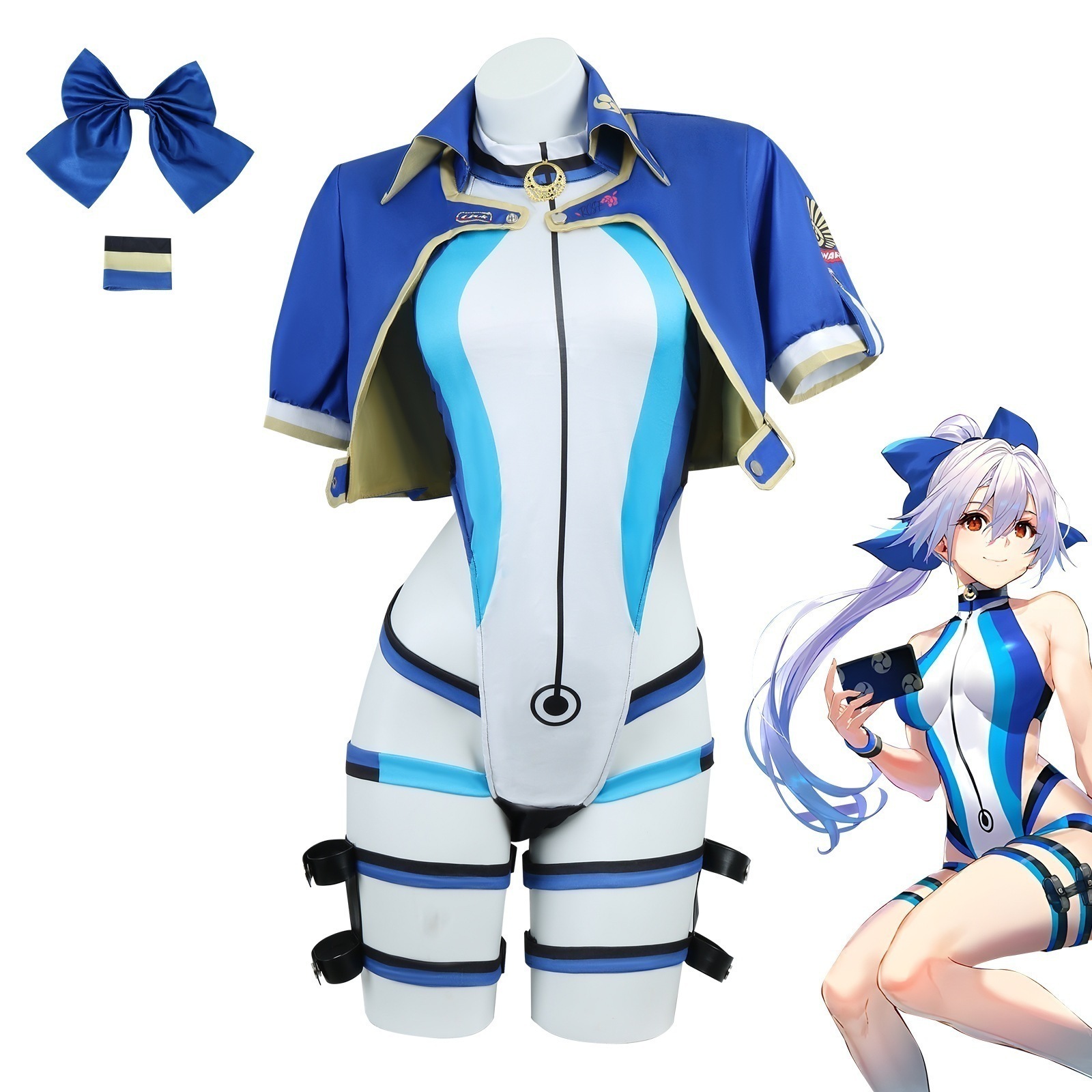 Fgo剣階巴御前cos服水着水着満破コスプレコート頭飾りブレスレットコスプレカバー