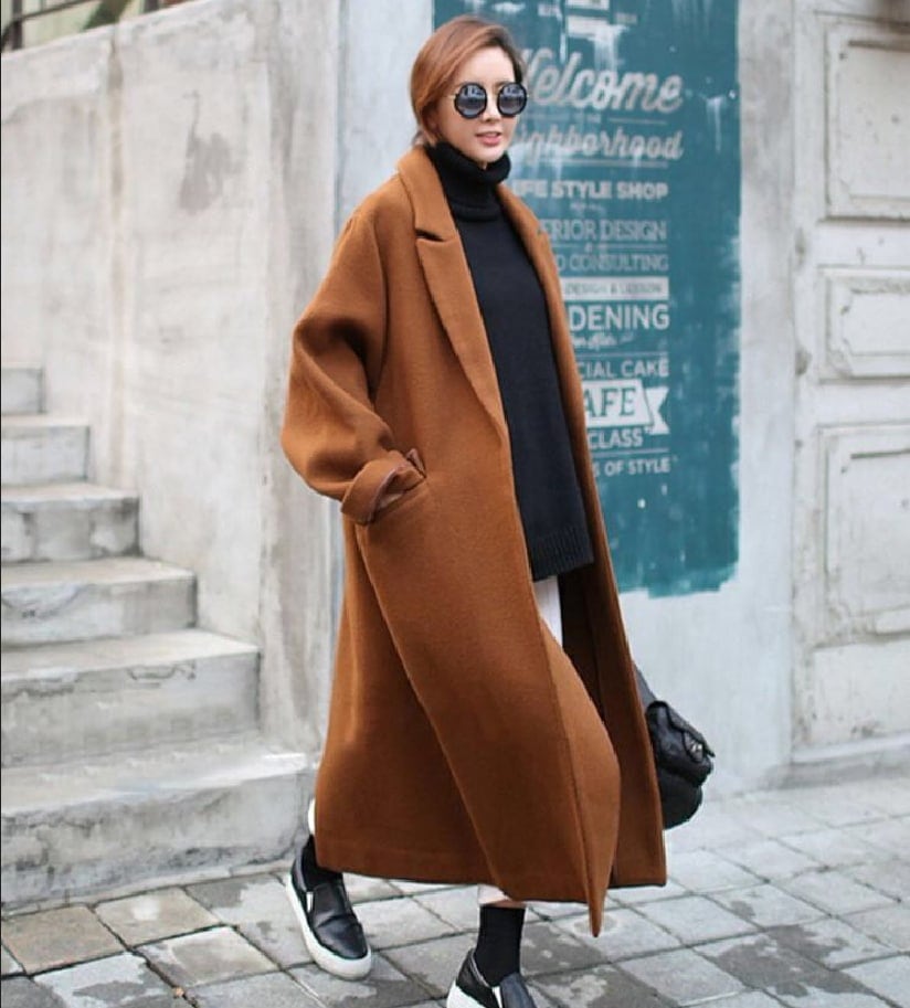 アウター コート ロングコート ロング丈 アンクル丈 袖あり 長袖 Vネック 襟付き ストレート バックスリット ポケット ウール かわいい 大人可愛い きれいめ シンプル カジュアル 大人 上品