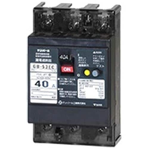 テンパール工業 Eシリーズ 経済タイプ 漏電遮断器 OC付 40A 30mA 53EC4030