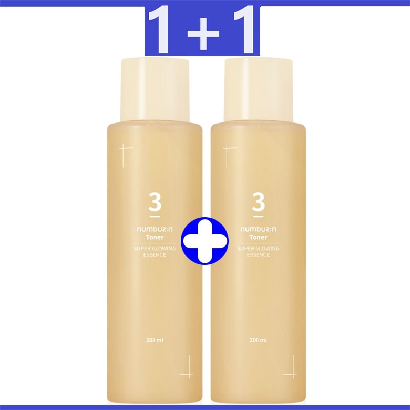 1+1 No. 3 シャイニングエッセンストナー 200ml化粧水 ナンバーズイン 3番 うるつや発酵化粧水 numbuzin 3