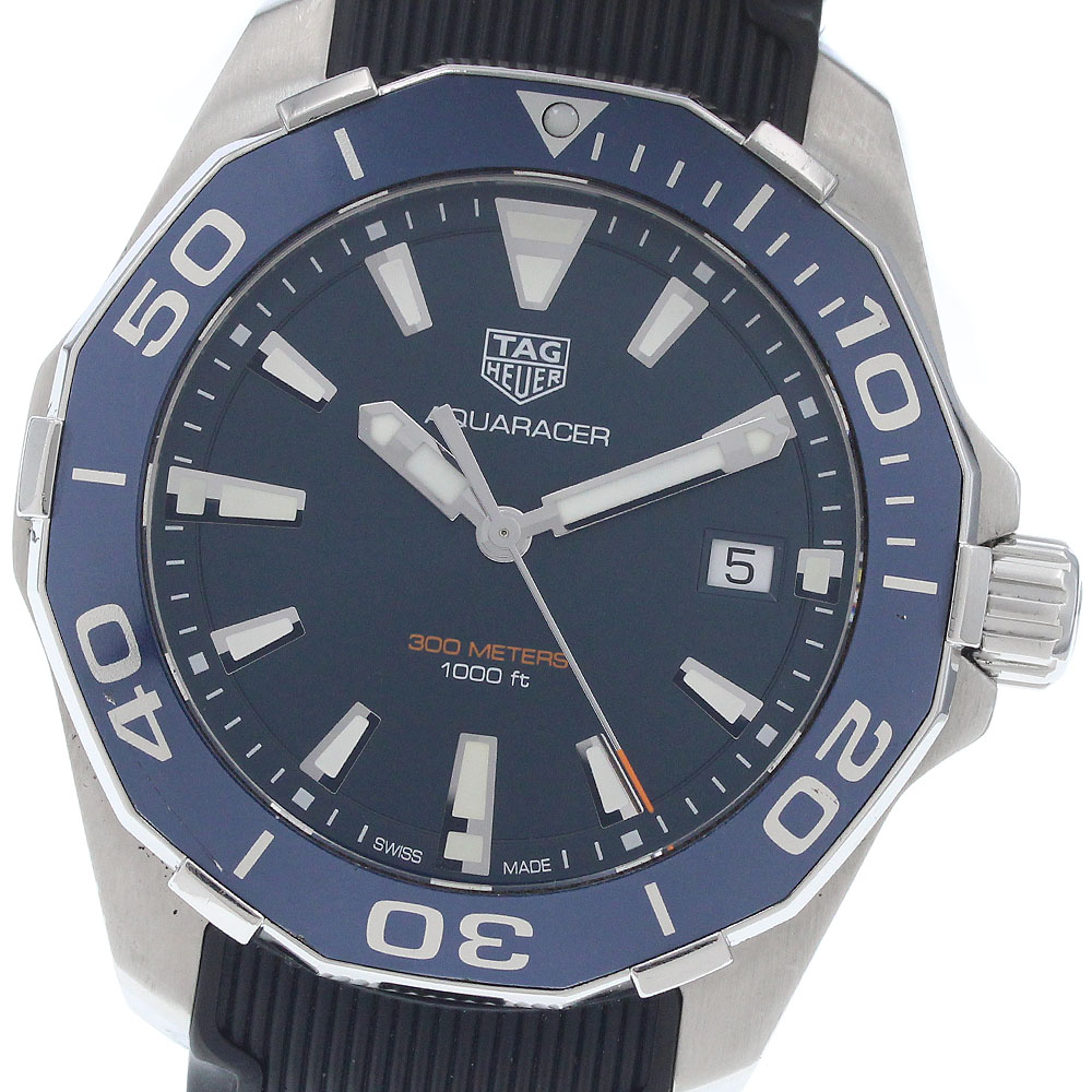 タグホイヤー TAG HEUER WAY111C.FT6155 アクアレーサー デイト クォーツ メンズ 箱・保証書付き_957499【中古】