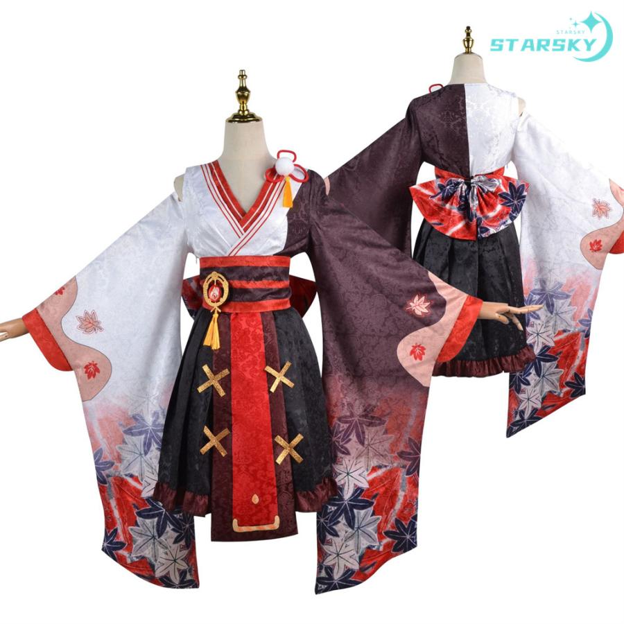 原神 げんしん genshin　楓原万葉 かえではらかずは　同人服 風　コスプレ衣装 コスプレ服　コスプレウィッグ　コスチューム　服 ハロウィン イベント