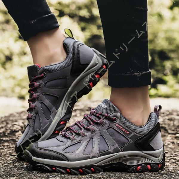 ハイキングシューズ メンズ 透湿 防水 レディース トレッキングシューズ ローカット 登山靴 男女兼用 軽量 通気性 滑り止め アウトドア スポーツシューズ