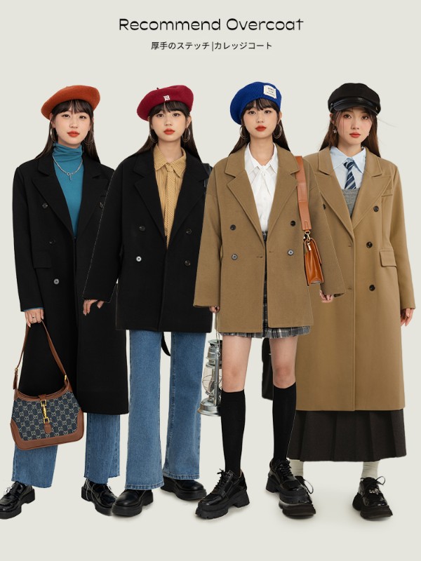 【毛玉になりにくい】星空コート ウール レディース ショルダー 秋冬スーツ ミドル丈 厚みのあるショートウールジャケット