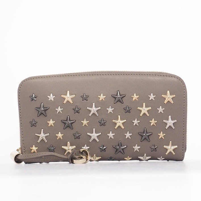 【美品】ジミーチュウ スタッズ　アラウンドウォレット スター フィリパ レディース 【長財布（小銭入れあり）】
