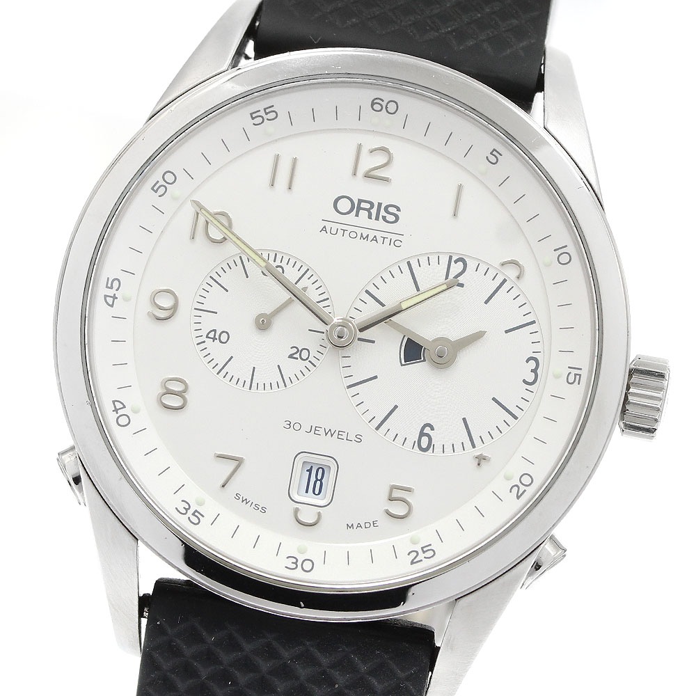 オリス ORIS 7513 クラシック ワールドタイマー デュアルタイム デイト 自動巻き メンズ _945667【中古】