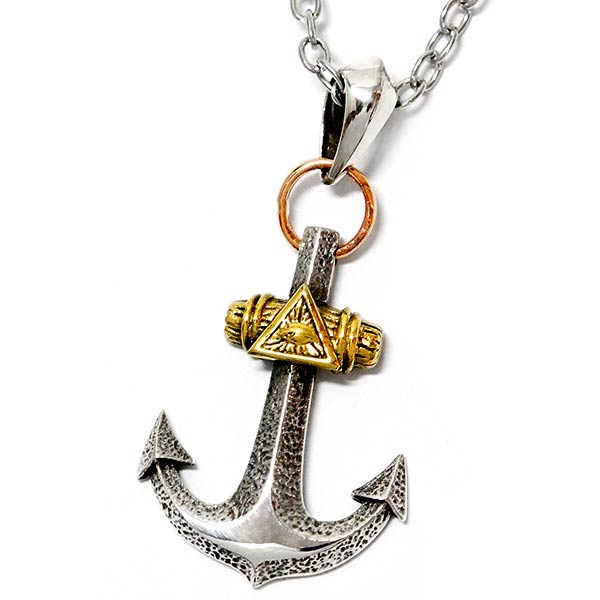 錨 アンカー 木 ウッド ホルスの目 プロビデンスの目 フリーメイソン ゴールド ピラミッド シルバーアクセ