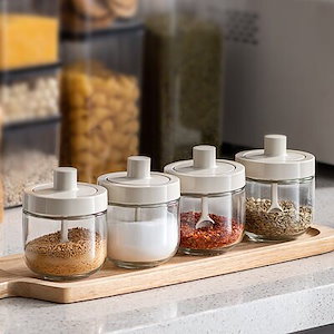 調味料入れ 2点セット 蜂蜜 一体 調味料容器 ストッカー 収納ケース キッチン収納 保存容器 スパ