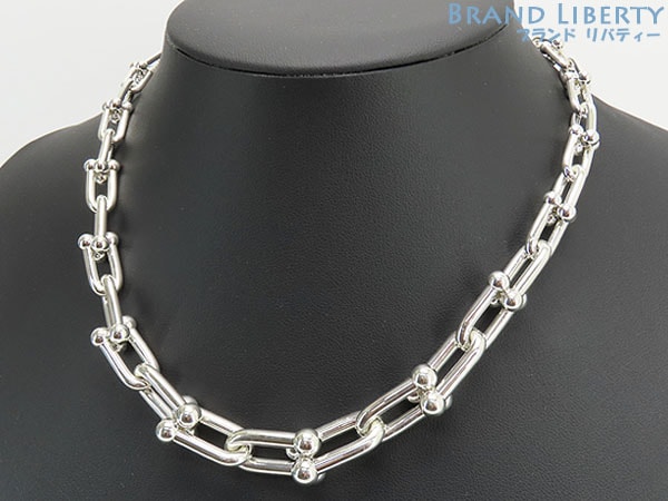 新品仕上げティファニーハードウェアグラジュエイテッドリンクネックレススターリングシルバーシルバーAG925