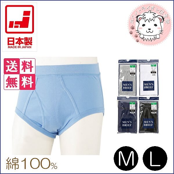ブリーフ 10枚セット日本製 メンズ 綿100％ 前開きブリーフ M/L