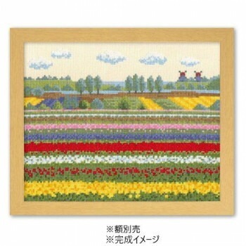 オリムパス 7361 ししゅうキット　チューリップ畑（オランダ）