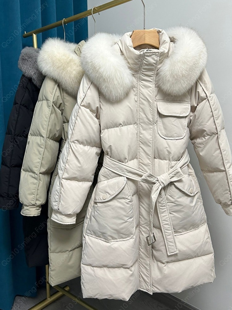 ダウンコート レディース アウター ロング ブルゾン ダウンジャケット ファー フード Aライン パステルカラー かわいい 着痩せ 撥水 ファー きれいめ 軽い 暖か-66-58