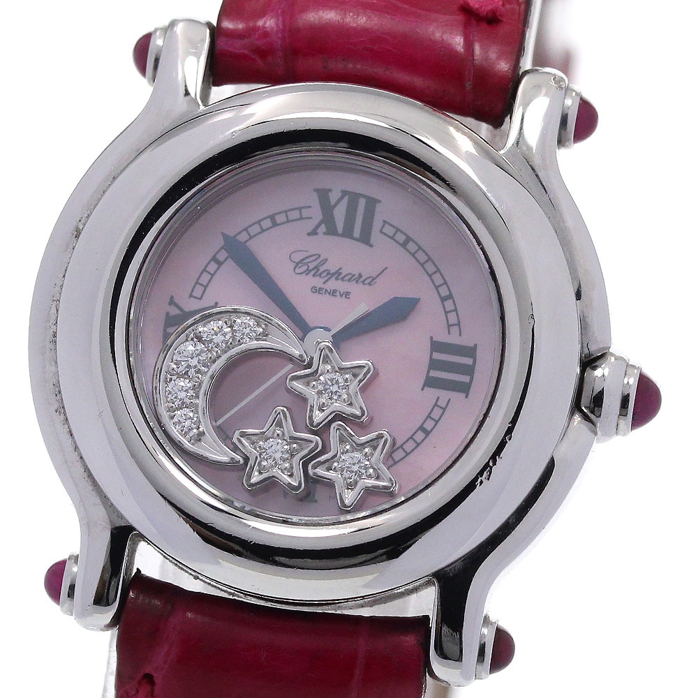 ショパール Chopard 27/8245-21 ハッピースポーツ ムーン＆スター クォーツ レディース _846065【中古】