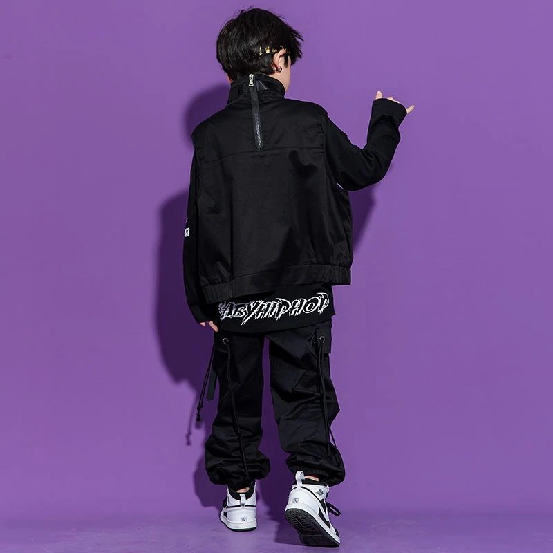 【2417人コレクション】子供の街のダンスのファッション服男の子の暗いファッションのクールなヒップホップのスーツの子供のショーの服の女の子のジャズダンスの公演服