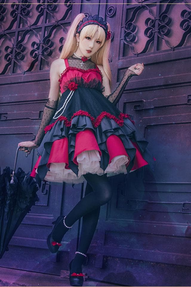 新タイプ追加 激安販売 FateGrand Order FGO 月彼女 エレシュキガル Lolita ロリータ コスプレ衣装[LRS500]