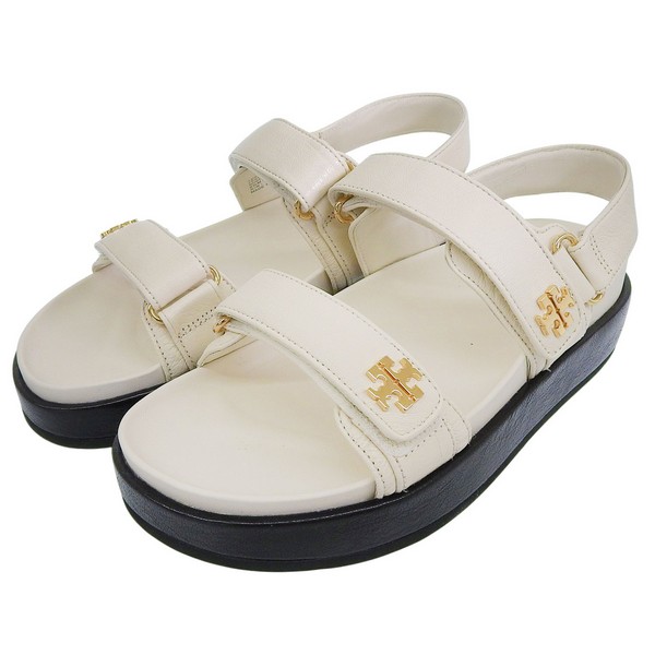トリーバーチ 靴 レディース サンダル アウトレット 24.5cm レザー ホワイト KIRA SPORT SANDAL 144328-104245 TORY BURCH