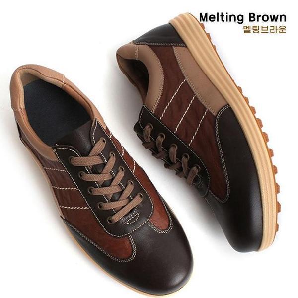 男性スニーカー メンズ牛革スニーカー D18