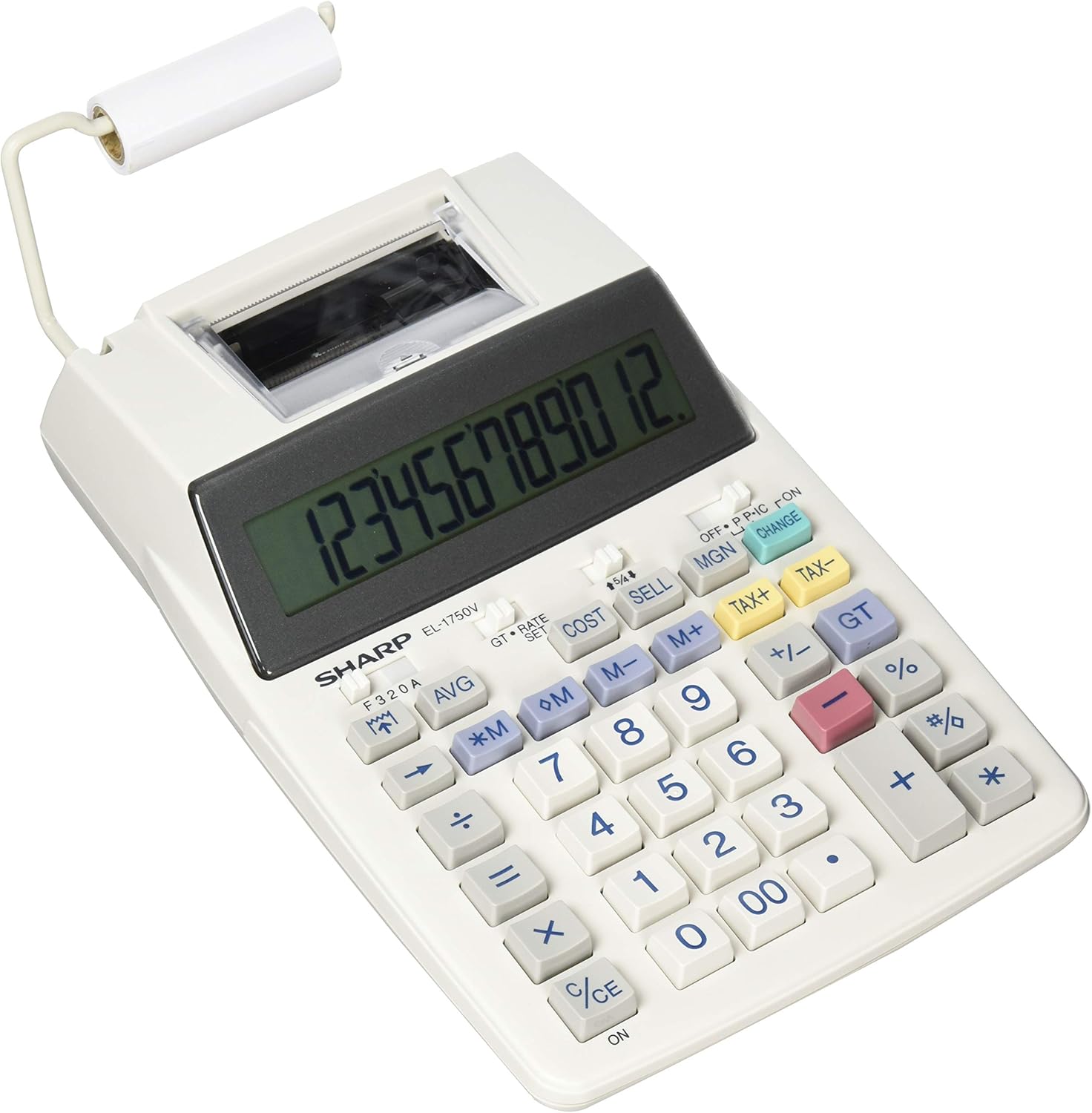 シャープ プリンタ電卓 セミデスクトップタイプ 12桁 EL-1750V
