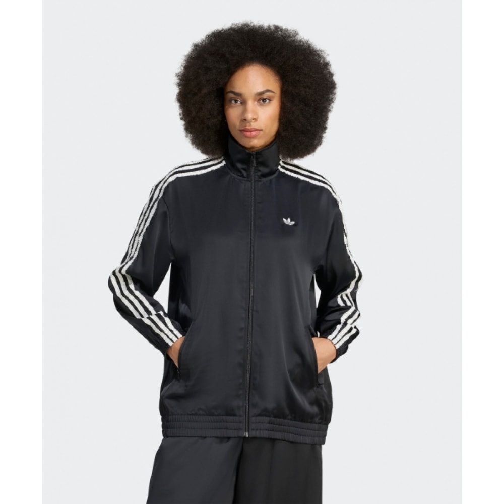 アディダスサテンフリルトラックトップ-ブラック/KC8810