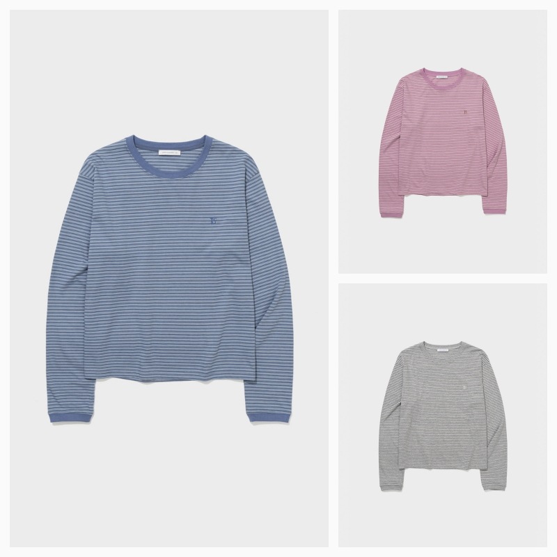 【LOW CLASSIC】26SS STRIPED REGULAR-FIT TEE : 3COLORS