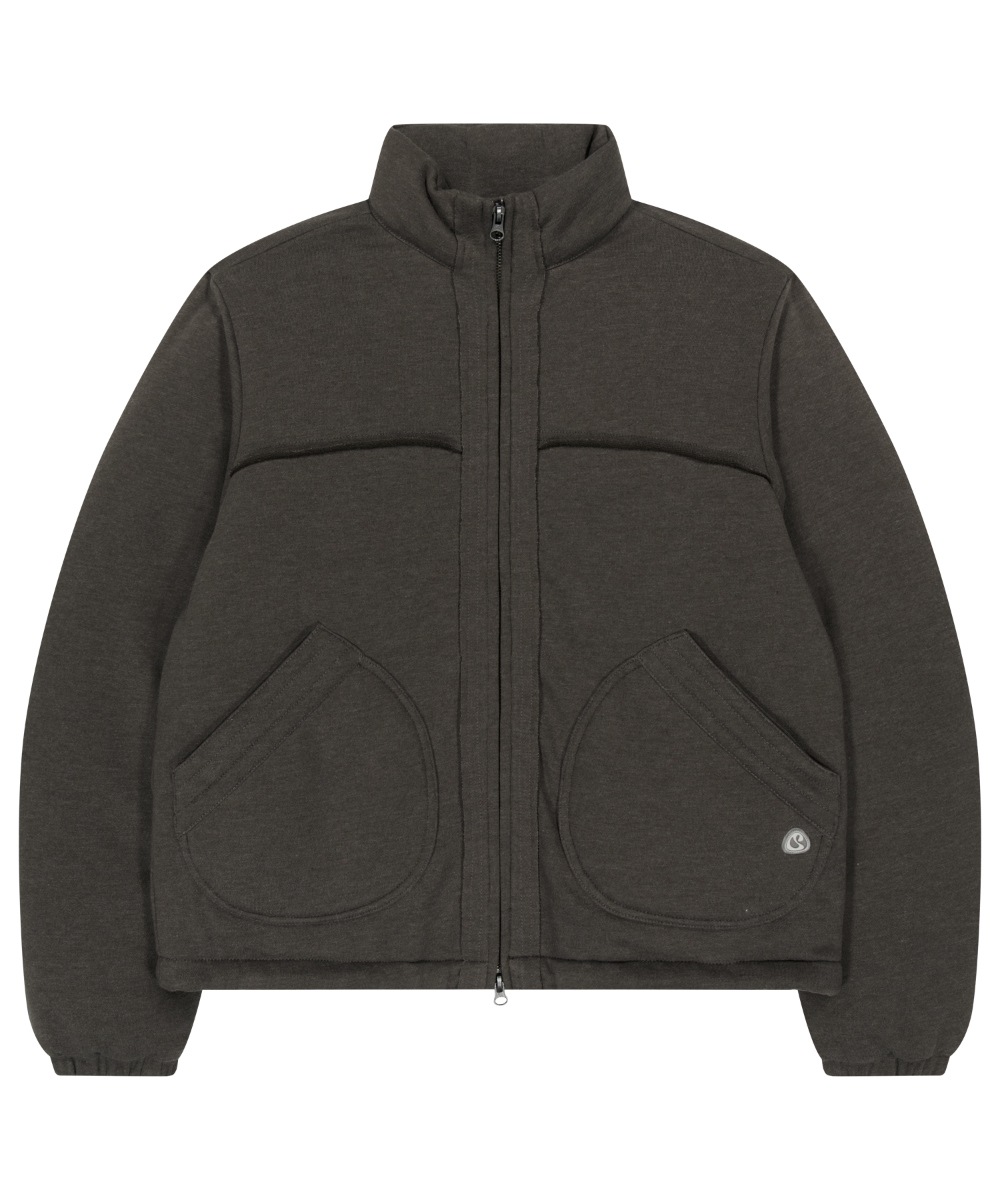 【COYSEIO】 25FW COZY SWEAT DOWN JACKET : MELANGE BROWN