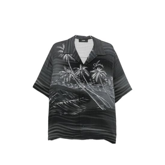 AMIRI Men Shirts AMTOSH1166 BLACK BLACK WHITE