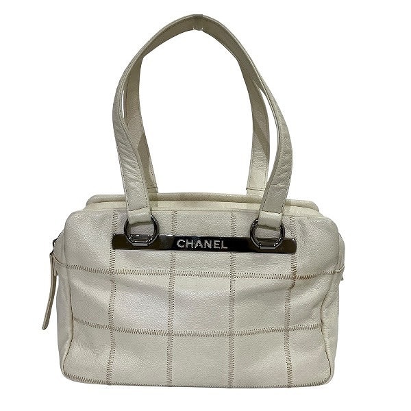 シャネル CHANEL ホワイト ミニボストン バッグ ハンドバッグ レディース 【中古】