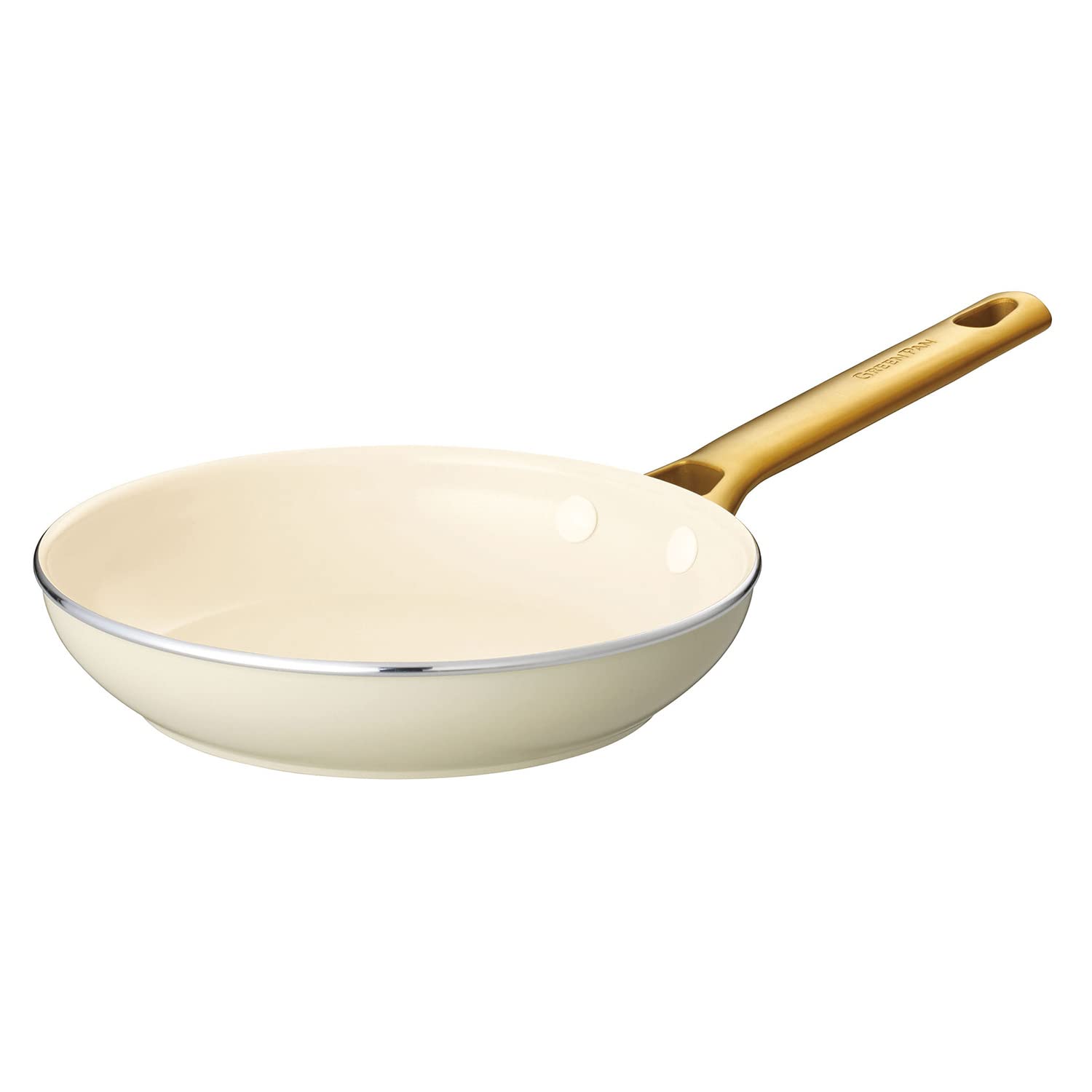 グリーンパン GREENPAN パドヴァ Padova 有害物質を一切含まない砂由来のミネラル成分のセラミックコーティング フライパン 20cm クリーム ホワイト IH ガス 対応 くっ付きにくい