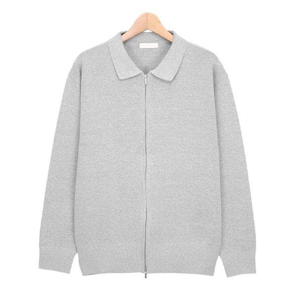 ジップアップ SRAT004 4COLOR 男女共用ニット長袖カラーアウター