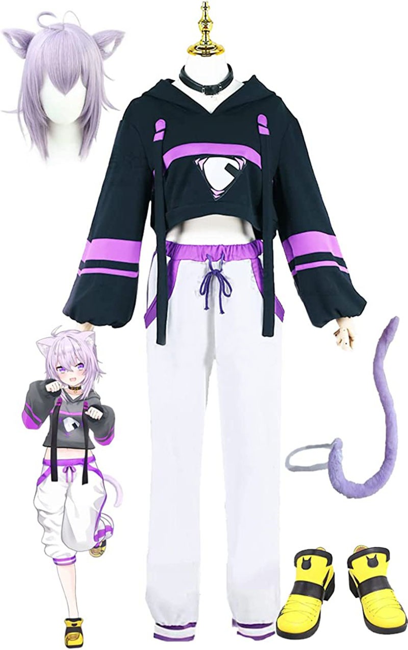 バーチャルYouTuber Vtube 猫又おかゆ コスプレ衣装 仮装 変装 コスチューム ハロウィン プレゼント 贈り物 学園祭 お祭り