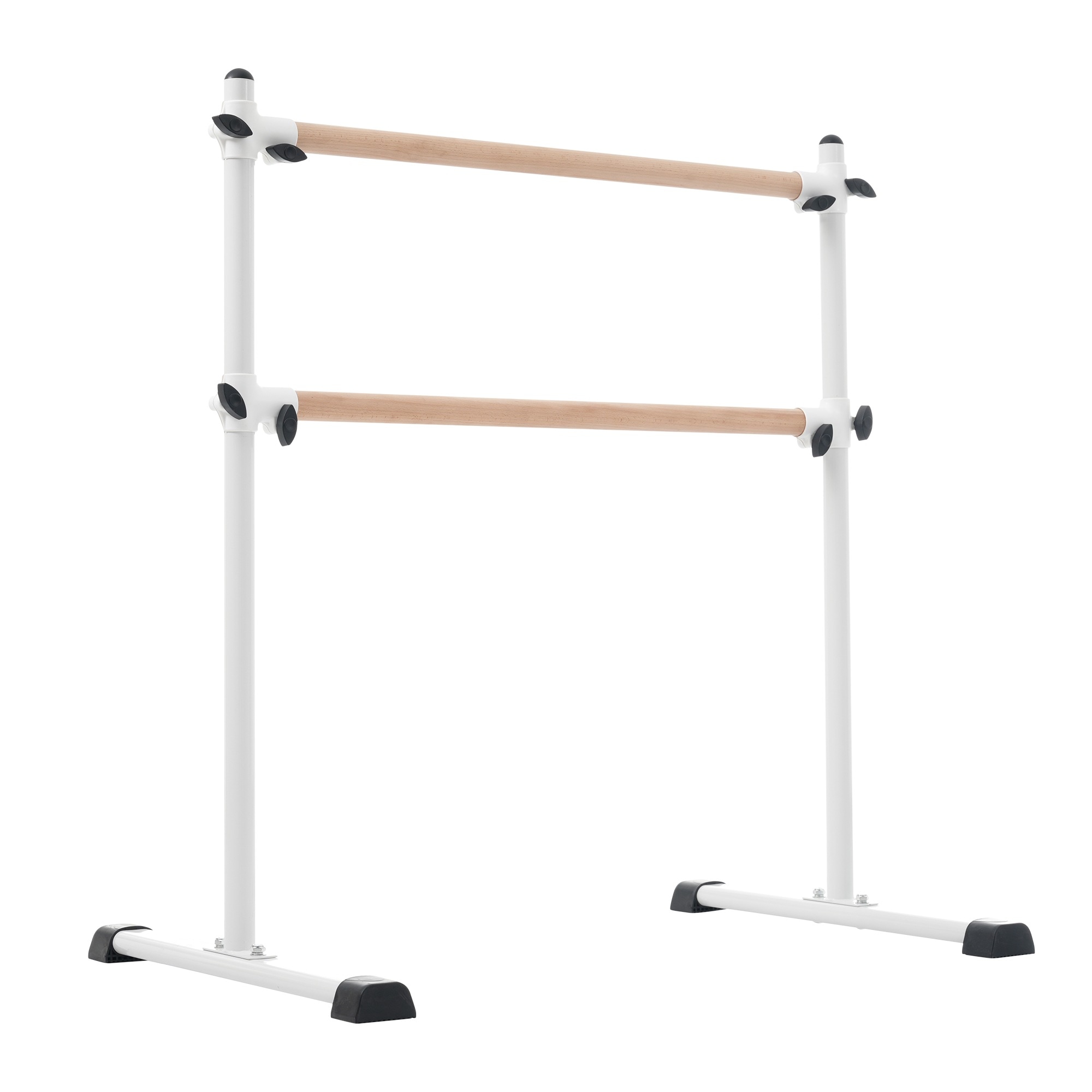 1601バレエバー 2段式 スタンド バレエ バー レッスンバー 高さ 段階 無段階調整 0~105cm 調整 天然木