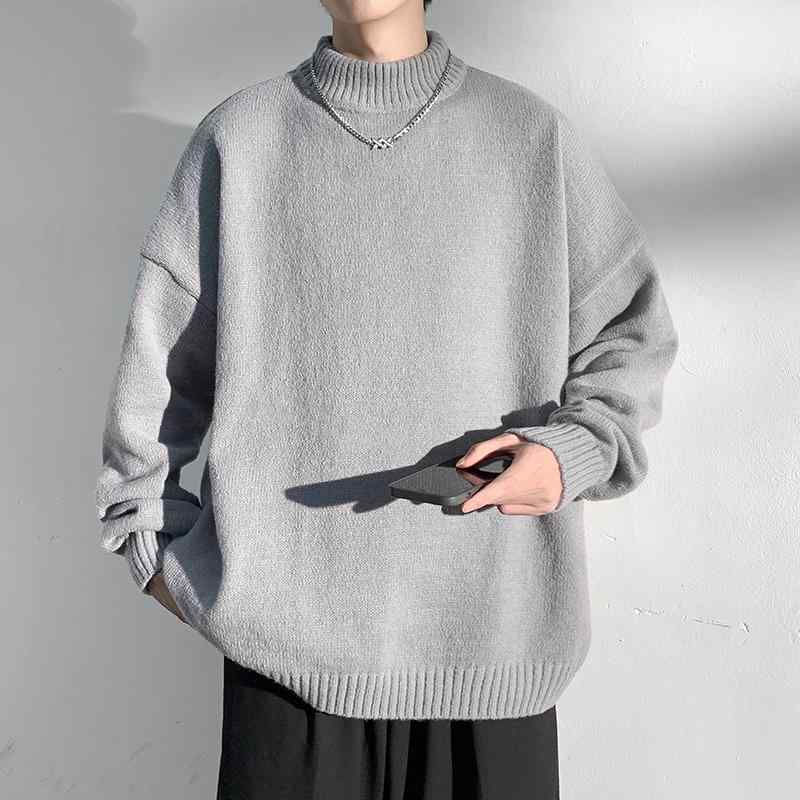 秋冬 コーデ メンズ 服 シンプル ファッション オシャレ 大人 かっこいい 大きいサイズ ストリート 紳士服 クリーン フィット セーター ベルベット 厚手 ハーフ タートルネック セーター レイヤ 6,892円