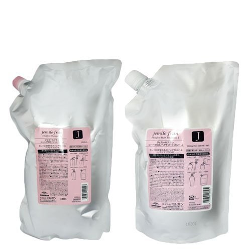 【セット】 ミルボン MILBON ジェミールフラン ヒートグロス シャンプー J 2500mL + トリートメント J 2500g 【レフィル】 シャンプー トリートメントセット
