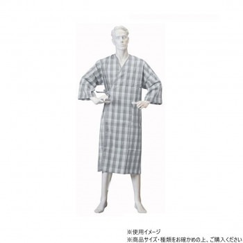 神戸生絲　コベス　紳士カラー湯上り（付袖）L No.41 グレー