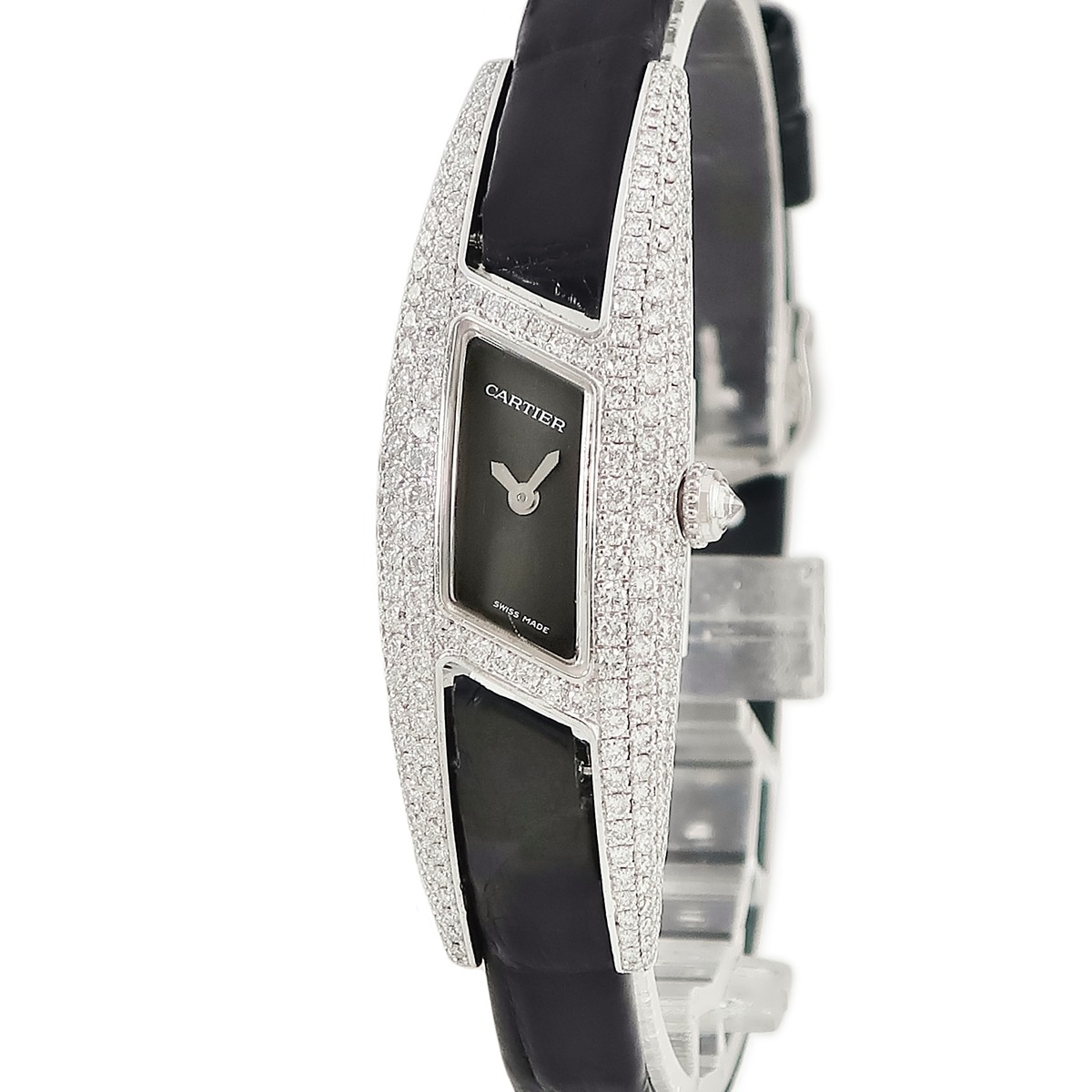 リーブル イマリア WJ300550 クオーツ レディース K18WG無垢 純正ダイヤ ブラック 黒 3年保証 752,312円