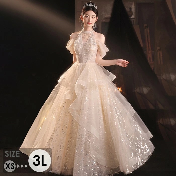 ドレス 大人 ピアノ 発表会 ロングドレス 肩だし 演奏会 演奏会用ドレス ピアノ発表会 結婚式 高校生 パーティードレス 大きいサイズ 母親 コンクール イブニングドレス ロング 演奏会ドレス 大き 11,158円