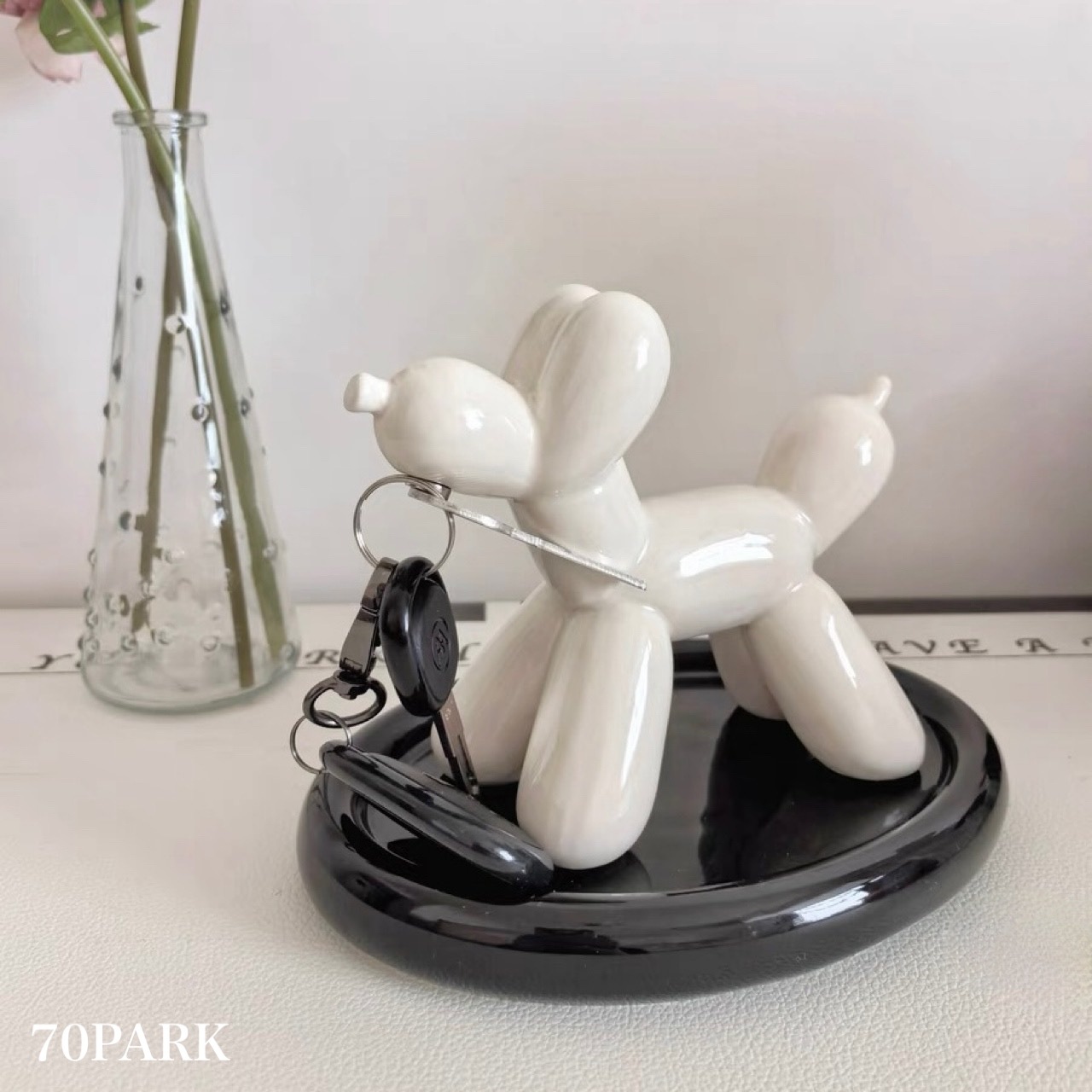 バルーン ドッグ モチーフ キー トレイ 全2色 犬 鍵 収納 玄関 おしゃれ 韓国インテリア 韓国雑貨 韓国っぽ インテリア雑貨 韓国