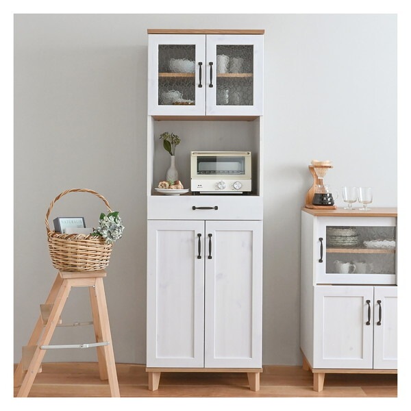 4FUL RV180-60RB WH/GN ホワイト/グレーナチュラル リビスト レンジラック メーカー直送