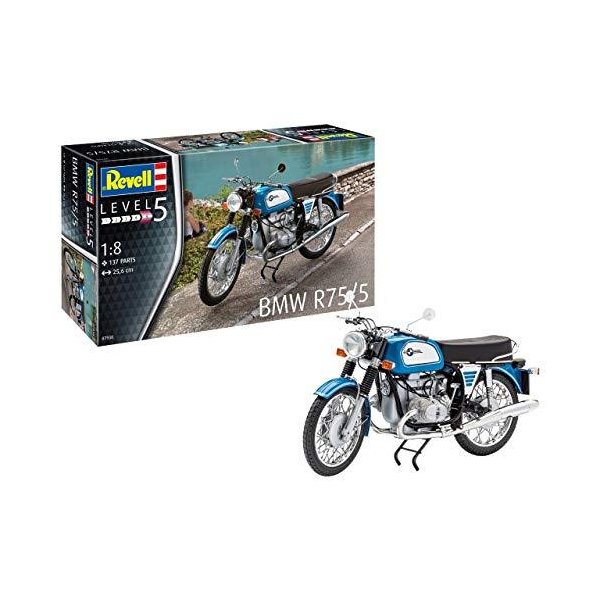 Revell RV07938 1:8 - BMW R75/5 Motorbike Plastic Model kit， Multi Colour 並行輸入品