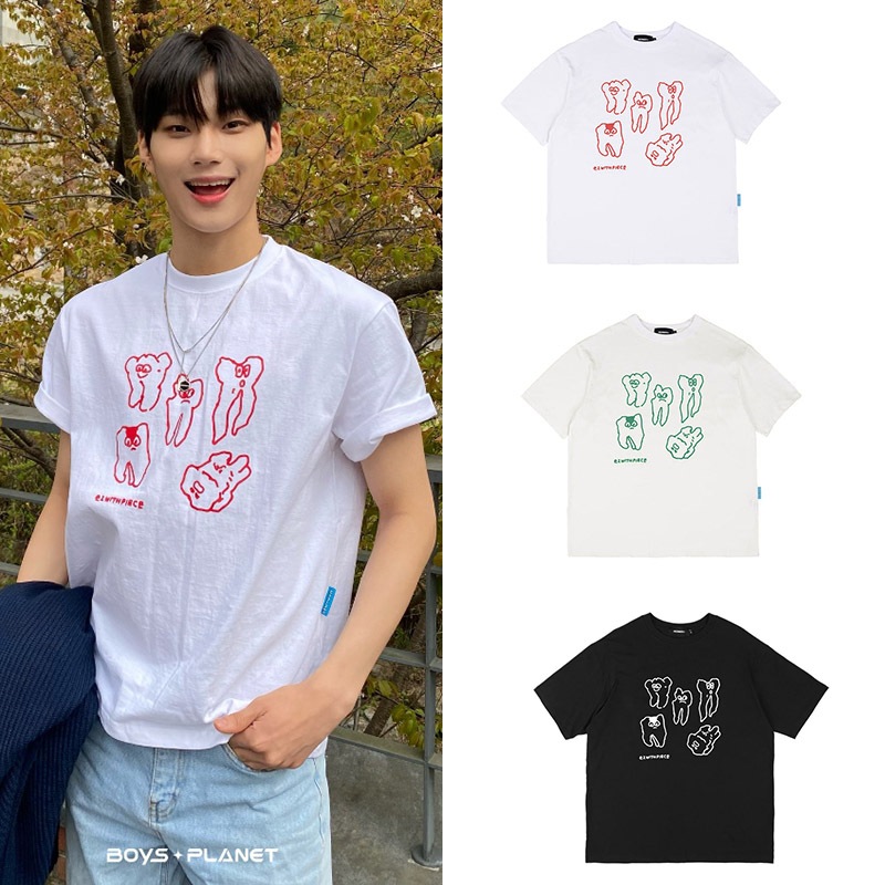 [Boys Planetパクハンビン着用] EZwithPIECE TEETH TEE