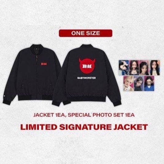 1/25追加【国内発送】【即日】 公式 LIMITED SIGNATURE JACKET BABYMONSTER 1st WORLD TOUR HELLO MONSTERS