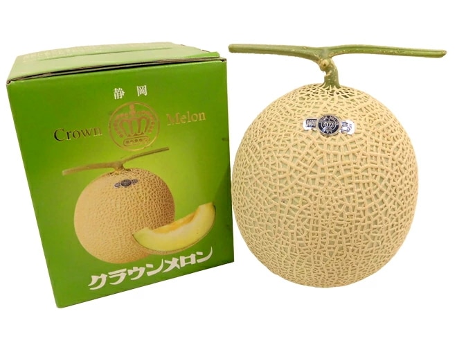 静岡産 =クラウンメロン=最高等級 山大玉 約1.8kg 化粧箱入り